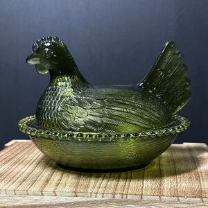 Indiana Olive Green Hen on Nest